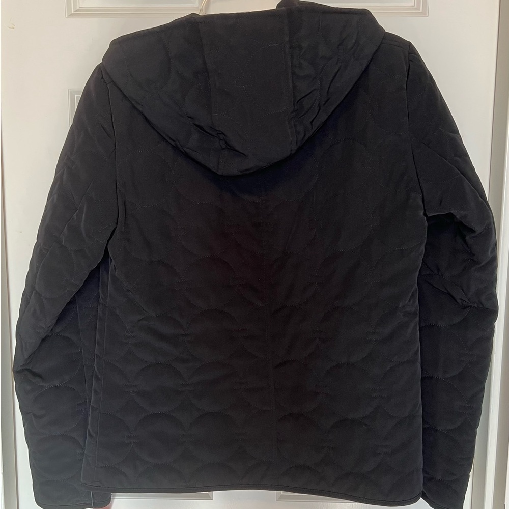 Esprit Black Quilted Hooded Jacket - Picture 2 of 6